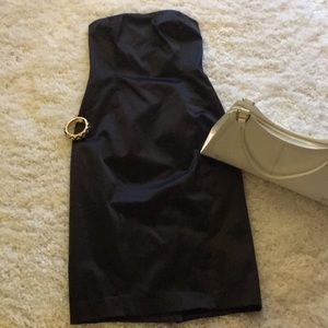 Isaac Mizrahi Black Bodycon Strapless Dress